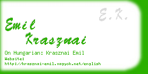 emil krasznai business card